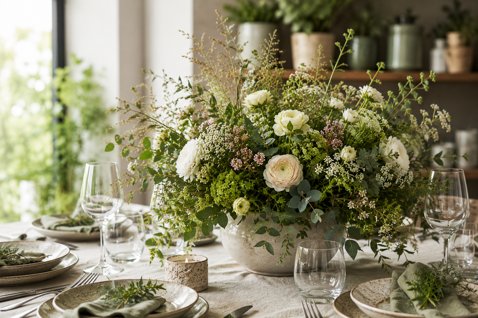 Composition de table florale